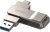 Lexar D40E 128GB Dual USB 3.2 Gen 1 Type-C Jump Drive, Champagne Silver
