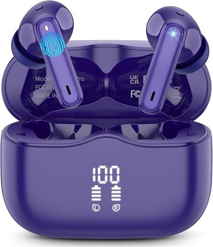Wireless Earbuds, Bluetooth Headphones 5.4 HiFi Stereo Wireless Earphones